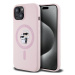 Karl Lagerfeld Liquid Silicone Karl and Choupette MagSafe Zadní Kryt pro iPhone 15 Pink