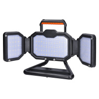 Solight LED reflektor 50W, přenosný, nabíjecí, 5000lm, oranžovo-černý WM-50W-RE