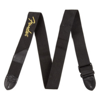 Fender Poly Logo Strap Yellow Logo Black