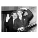 Fotografie Laurel and Hardy Arriving in Southampton Aboard Queen Mary January 29, 1952, 40 × 30 