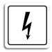 Accept Piktogram "elektrické zařízení" (80 × 80 mm) (bílá tabulka - černý tisk)