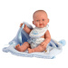 Llorens 26307 New born chlapeček realistická panenka miminko s celovinylovým tělem 26 cm