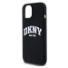 Zadní kryt DKNY Liquid Silicone Arch Logo MagSafe pro Apple iPhone 15, černá