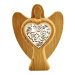 AMADEA Dřevěný anděl s vkladem - ornament, masivní dřevo, výška 10 cm