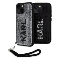 Karl Lagerfeld Sequins Reversible iPhone 15 /stříbrné černé