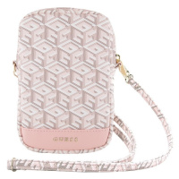 Guess PU G Cube Wallet Phone Bag Zipper růžový