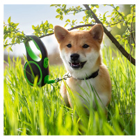 Vsepropejska Lead samonavíjecí vodítko pro psa | 5 m Barva: Černo-zelená, Délka vodítka: 3 m