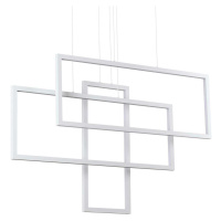 LED Závěsné svítidlo Ideal Lux FRAME SP RETTANGOLO BIANCO 253589 93W 9600lm 3000K IP20 103cm bíl