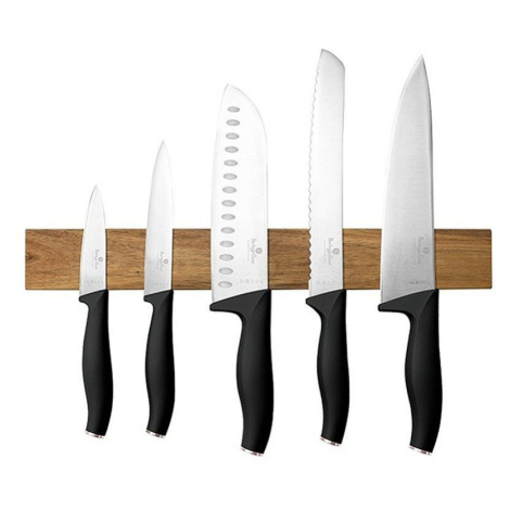 BerlingerHaus Black Rose Collection Sada nožů s magnetickým držákem z akátového dřeva 6 ks Berlinger Haus