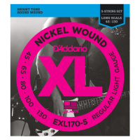 D'Addario EXL170-5 Regular Light - .045 - .130