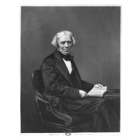 Fotografie Portrait of Michael Faraday (1791-1867) engraved by D.J. Pound from a photograph (eng