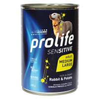 Prolife Dog Grain Free Sensitive Adult Medium/Large Rabbit & Potato - 24 x 400 g