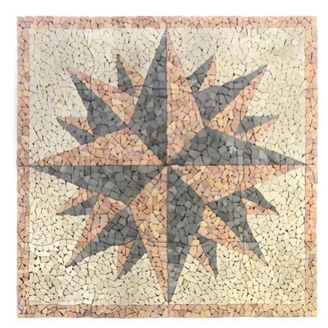 Divero mramorová mozaika kompas - 120 x 120 cm