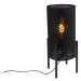 Designová stolní lampa černé lněné odstín černé - Rich