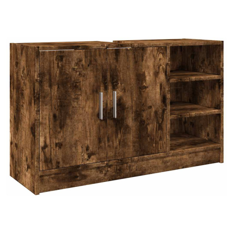 vidaXL Skříňka pod umyvadlo kouřový dub 90x29x55 cm kompozitní dřevo