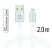 Datový kabel Swissten Textile USB Lightning MFi 2,0 M , silver