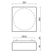 OSMONT 41294 LINA 2 stropní/nástěnné skleněné svítidlo bílá IP43 100W E27