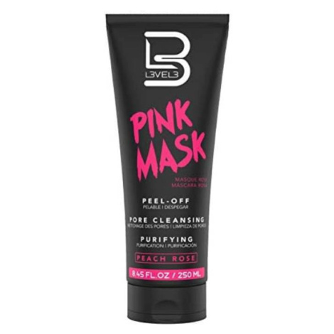 L3VEL3 Peel Off Mask - slupovací čistící obličejová maska, 250 ml Peach Rosé - růžová