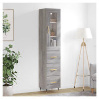 vidaXL Skříň highboard šedá sonoma 34,5 x 34 x 180 cm kompozitní dřevo