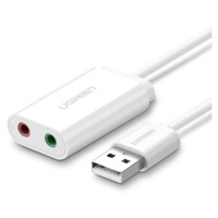 Externí zvuková karta USB UGREEN 15cm (bílá)