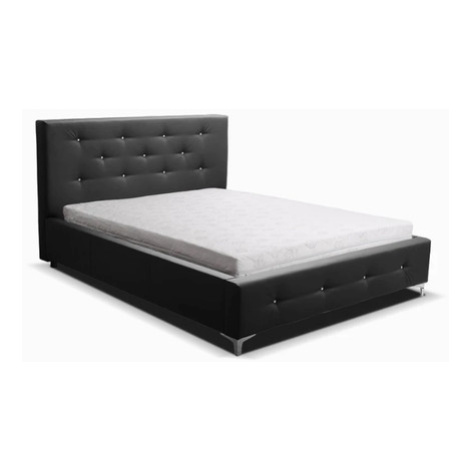 Čalouněná postel AGNES černá rozměr 160x200 cm