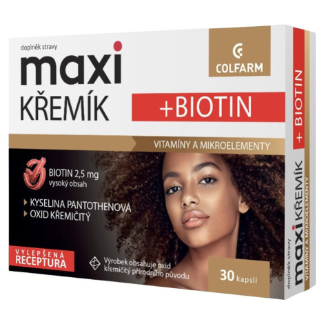 Colfarm maxi Křemík + Biotin, 30 kapslí