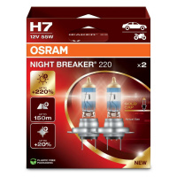 OSRAM H7 12V 55W PX26d NIGHT BREAKER 220 +220% 2ks 64210NB220-2HB