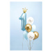 PartyDeco Latexové balóny - První narozeniny modré 6 ks