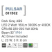 NOVA LUCE venkovní nástěnné svítidlo PULSAR tmavě šedý ABS LED 2W 3000K 220-220V 32st. IP54 8115