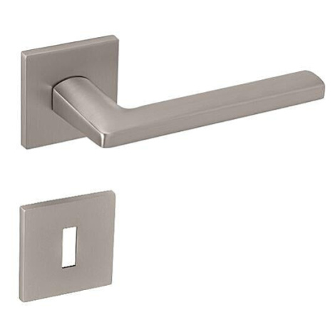 Dveřní kování MP - PRIMA - HR SQ6 (NP - Nikl perla), klika-klika, Hranatý otvor pro obyčejný klí MP KOVÁNÍ