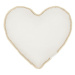 Cotton &amp; Sweets Mini Boho polštář srdce s bublinkami vanilka 38 cm