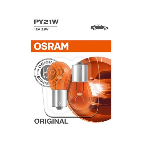 Osram Originál PY21W,12V, 21W, BAU15s, 2 kusy v balení, oranžová