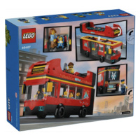 Červený dvoupodlažní vyhlídkový autobus - Lego City (60407)