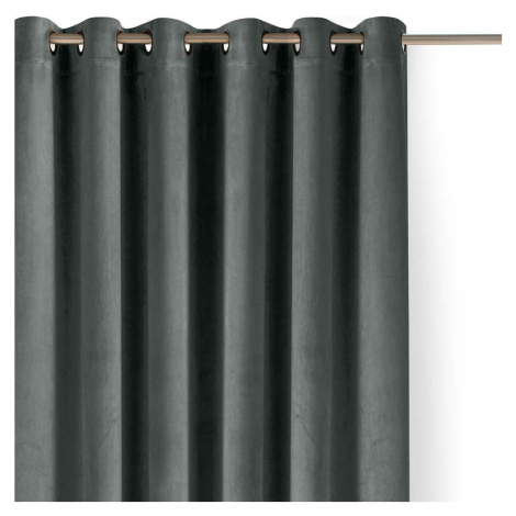 Tmavě šedý sametový dimout závěs 200x175 cm Velto – Filumi