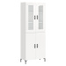 vidaXL Skříň highboard lesklá bílá 69,5 x 34 x 180 cm kompozitní dřevo