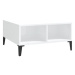 SHUMEE Konferenční stolek bílý vysoký lesk 60 × 60 × 30 cm dřevotříska, 805992