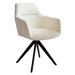 DELIFE Otočná židle Pejo-Flex křížová podnož zaoblená otočná bouclé bílý 180°