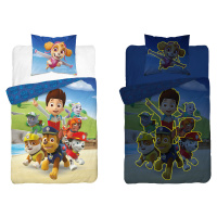 Svítící povlečení PAW PATROL Paws in Action modré Rozměr povlečení: 70 x 80 cm | 140 x 200 cm