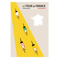 Ilustrace le Tour de France, Poster Paperago, 26.7 × 40 cm