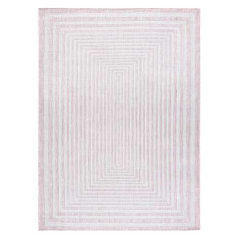 Dywany Łuszczów Kusový koberec Sion Sisal Labirinth 22376 pink/ecru – na ven i na doma - 180x270