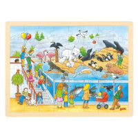 Dřevěné puzzle Návštěva Zoo 48 dílků