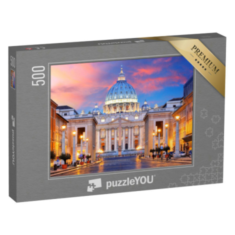 puzzle 500 dílků „Vatikán ve světle zapadajícího slunce, Itálie“