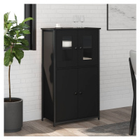 vidaXL Skříň highboard černá 62 x 32 x 106,5 cm kompozitní dřevo