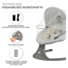 Kinderkraft Lehátko houpací s melodií 2v1 Lumi, do 9 kg, Premium Light Grey