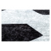 Dětský koberec JUNIOR 51553.802 míč, kruh - černo / bílý