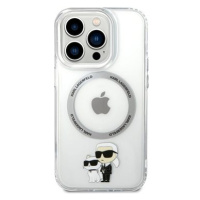 Karl Lagerfeld IML Karl and Choupette NFT MagSafe Zadní Kryt pro iPhone 13 Pro Transparent