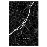 Mapa Munich black, (26.7 x 40 cm)