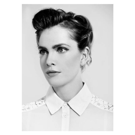 Plakát, Obraz - black and white portrait of beautiful woman, Tara Moore, 30 × 40 cm