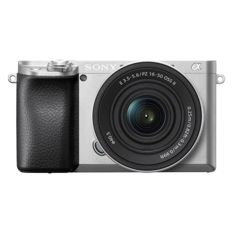 Sony Alpha A6100 stříbrný + E PZ 16–50 mm f/3,5–5,6 II