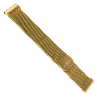 Síťovaný nerezový řemínek FIXED Mesh Strap s Quick Release pro smartwatch 18mm, zlatá